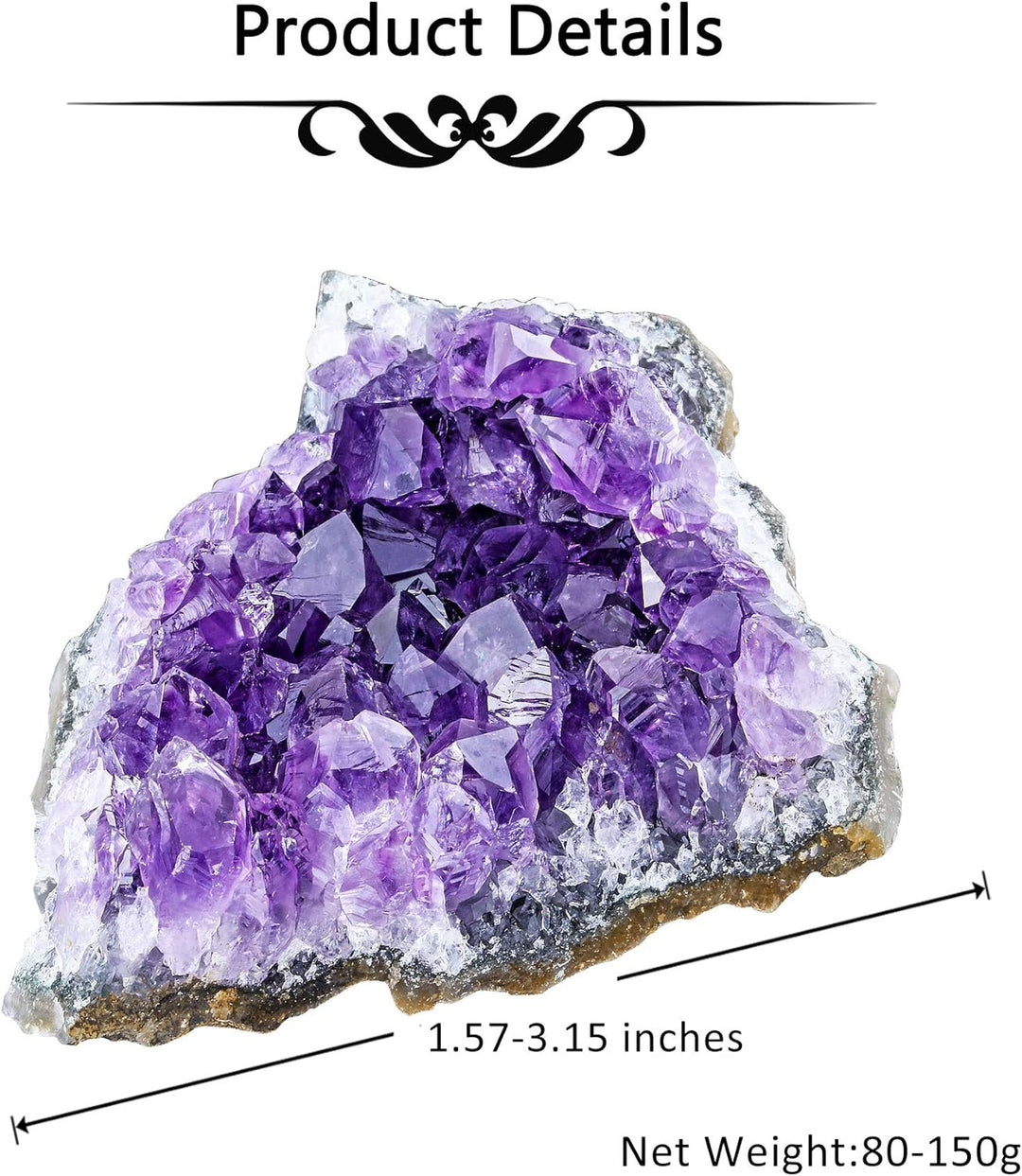 Amethyst Crystal Geode Cluster Raw Amethyst Rock