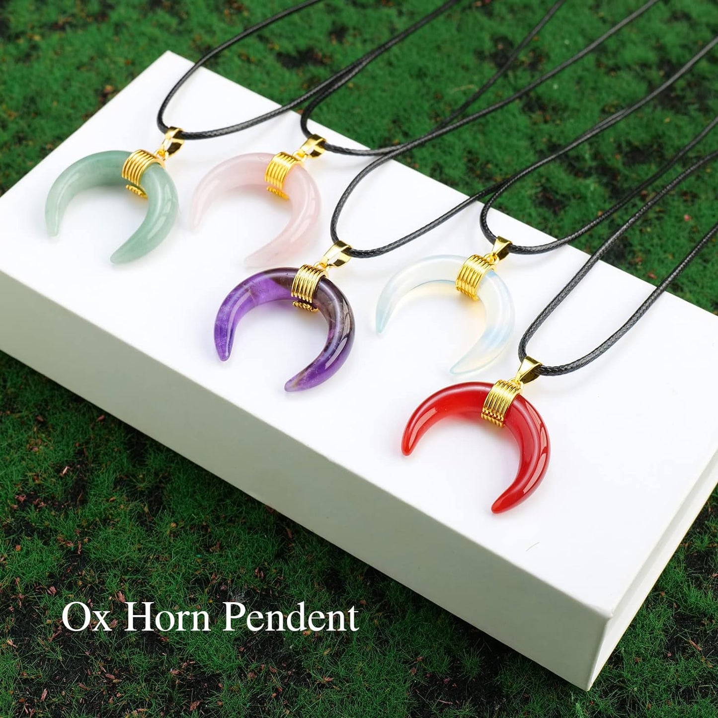 Moon Crescent Ox Horn Necklace