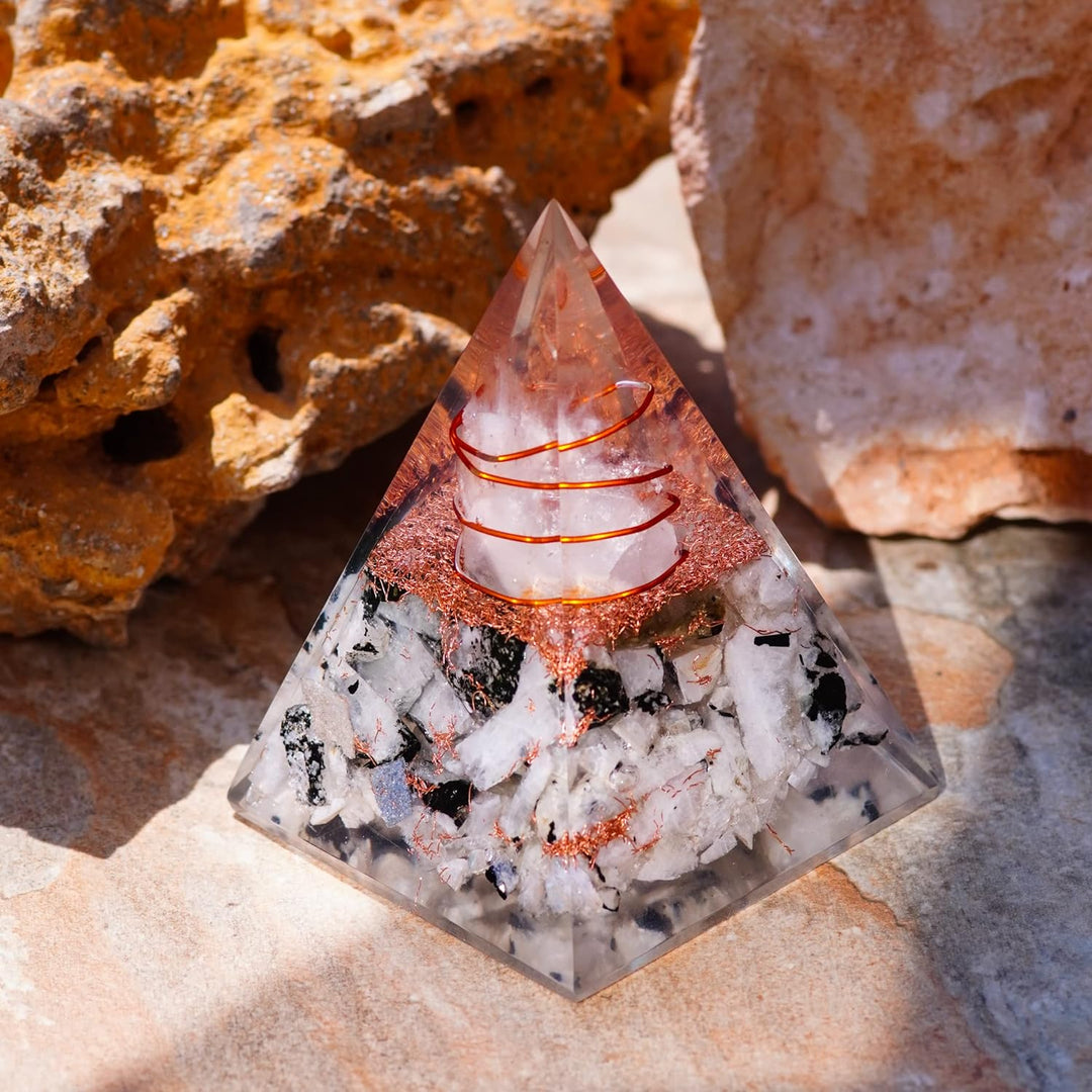 Inspirational Orgonite Pyramid for Positivity