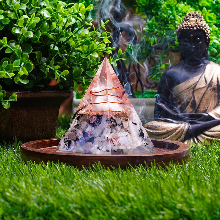 Inspirational Orgonite Pyramid for Positivity