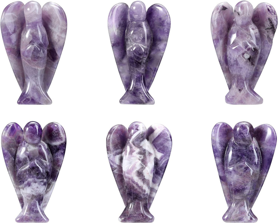 3 Inch Amethyst Crystal Angel Figurine