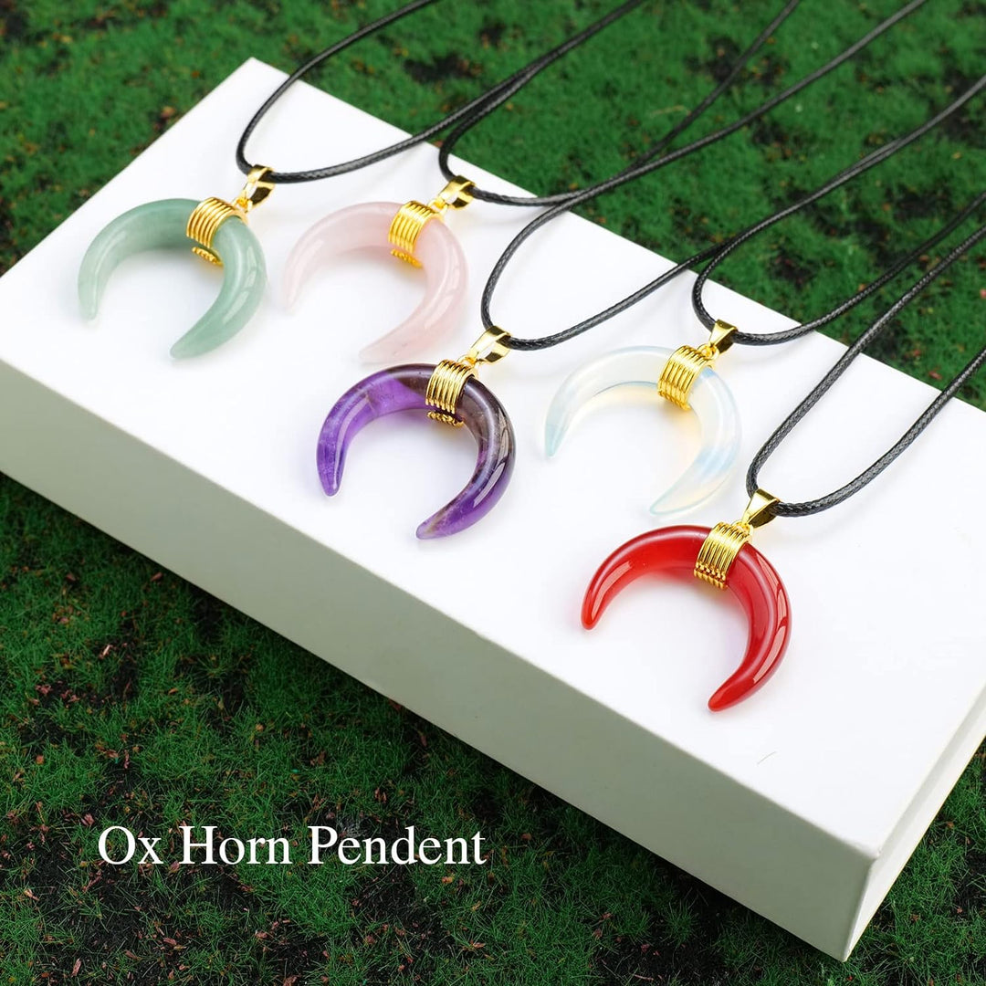 Moon Crescent Ox Horn Necklace