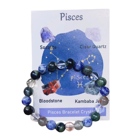 Twelve Zodiac Crystal Energy Bracelets-Pisces