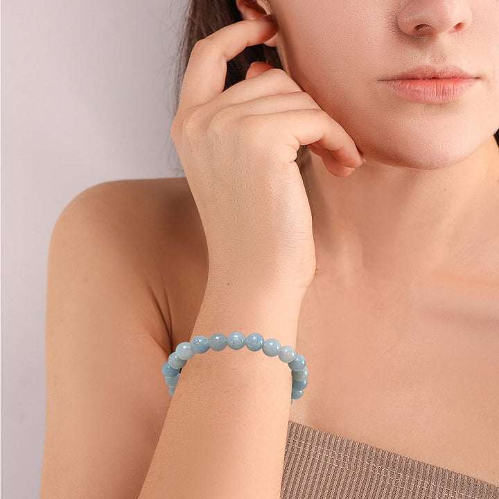 Handcrafted Natural Aquamarine Bracelet