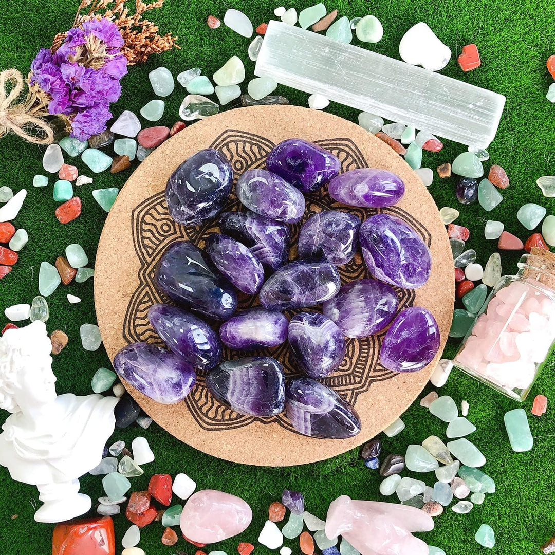 Natural Amethyst Tumbled Polished Healing Stones