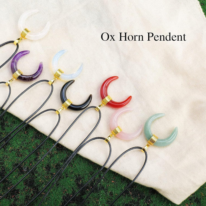 Moon Crescent Ox Horn Necklace