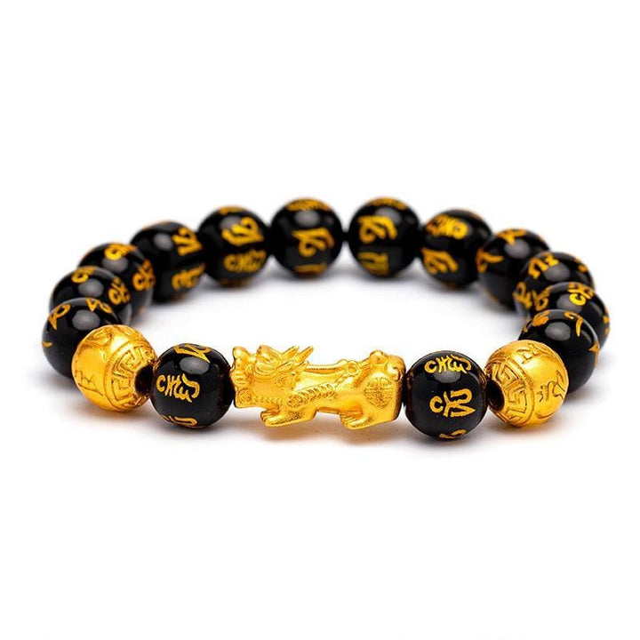 Feng Shui Pixiu Obsidian Wealth Bracelet