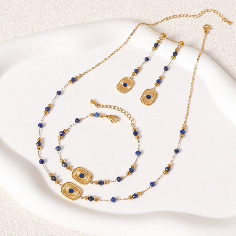 Natural Lapis Lazuli Jewelry Set