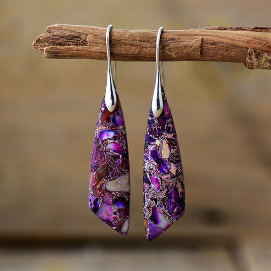 Natural Amethyst Earings