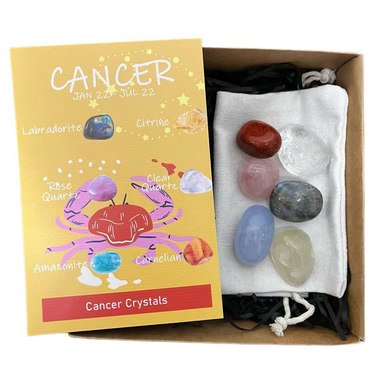 CANCER ZODIAC CRYSTAL HEALING SET