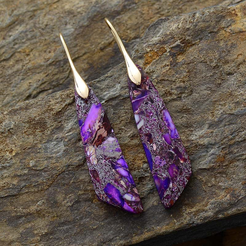 Natural Amethyst Earings