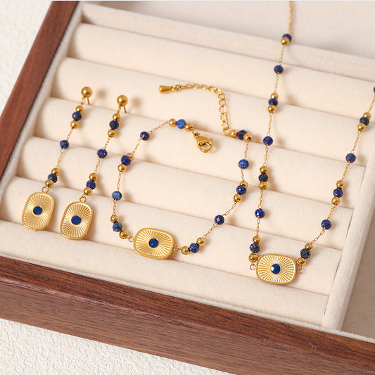 Natural Lapis Lazuli Jewelry Set