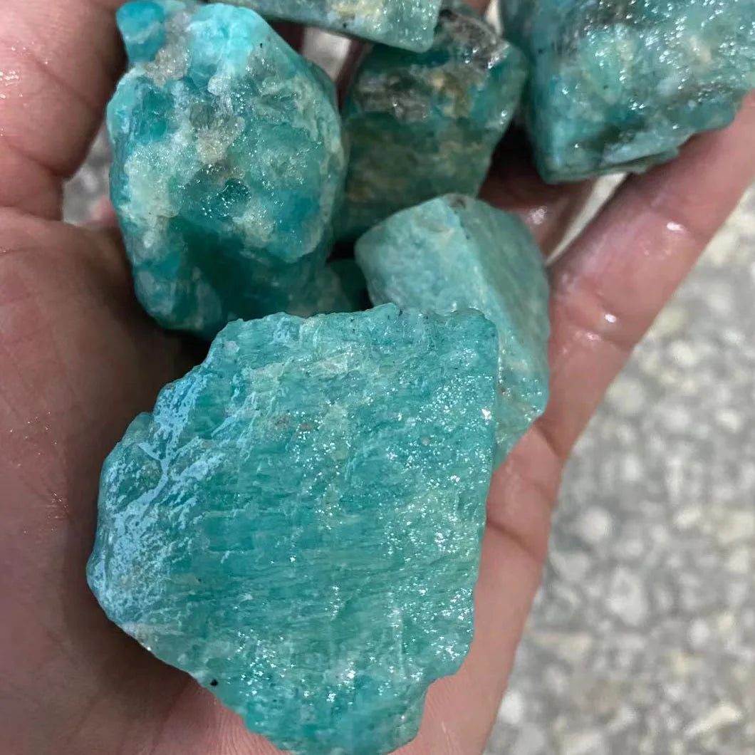 Raw Natural Amazonite Stones 100g