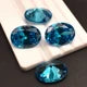 Natural Stone Oval Cut Blue Topaz For Ring Earring Jewelry