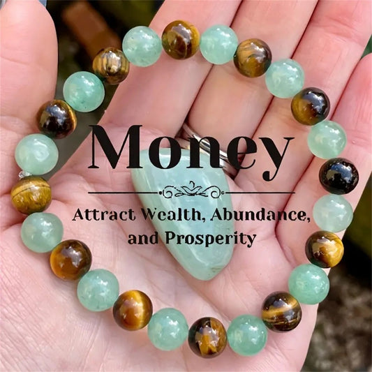 Tiger Eye Green Aventurine Natural Bracelet