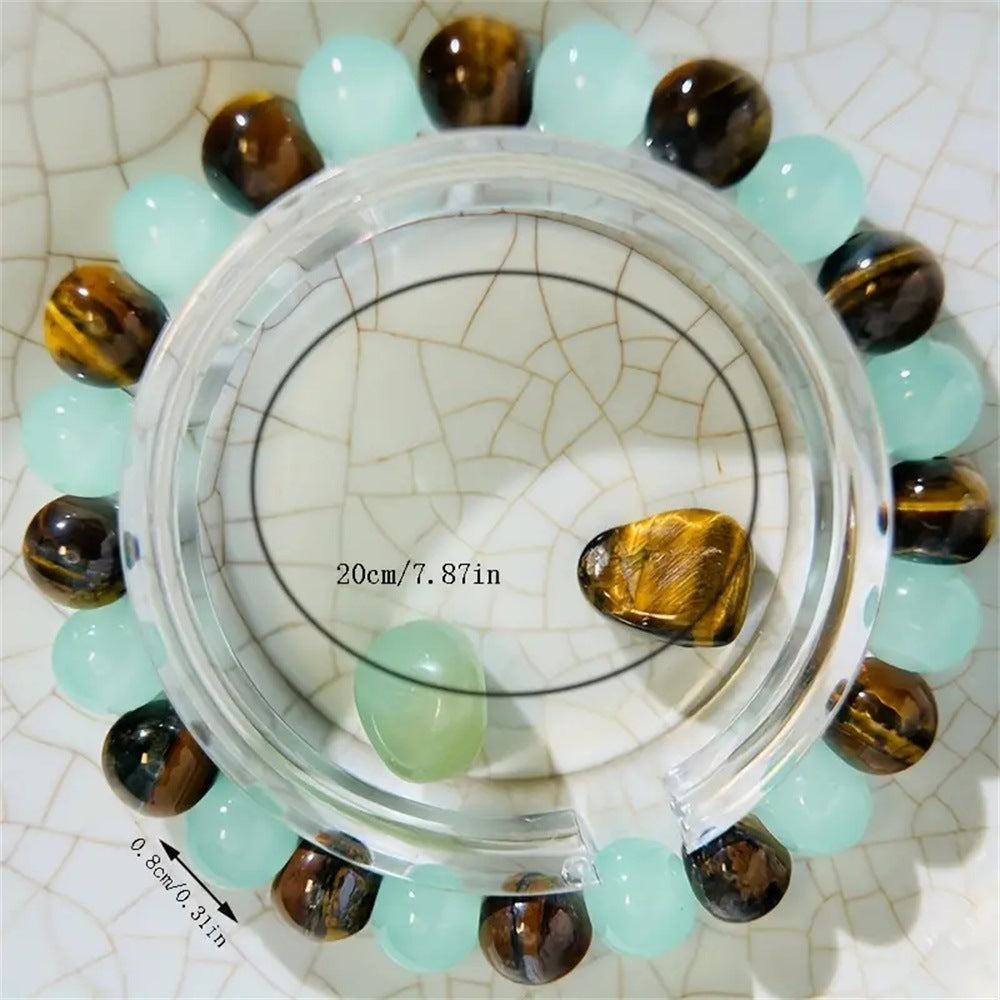 Tiger Eye Green Aventurine Natural Bracelet