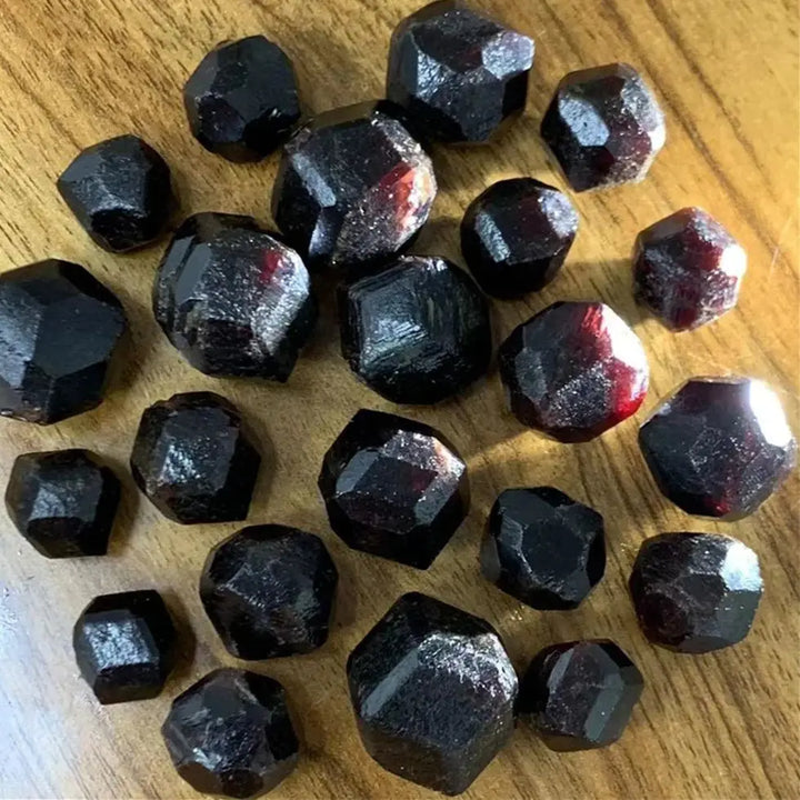 Natural Red Garnet Crystal Rough Stone