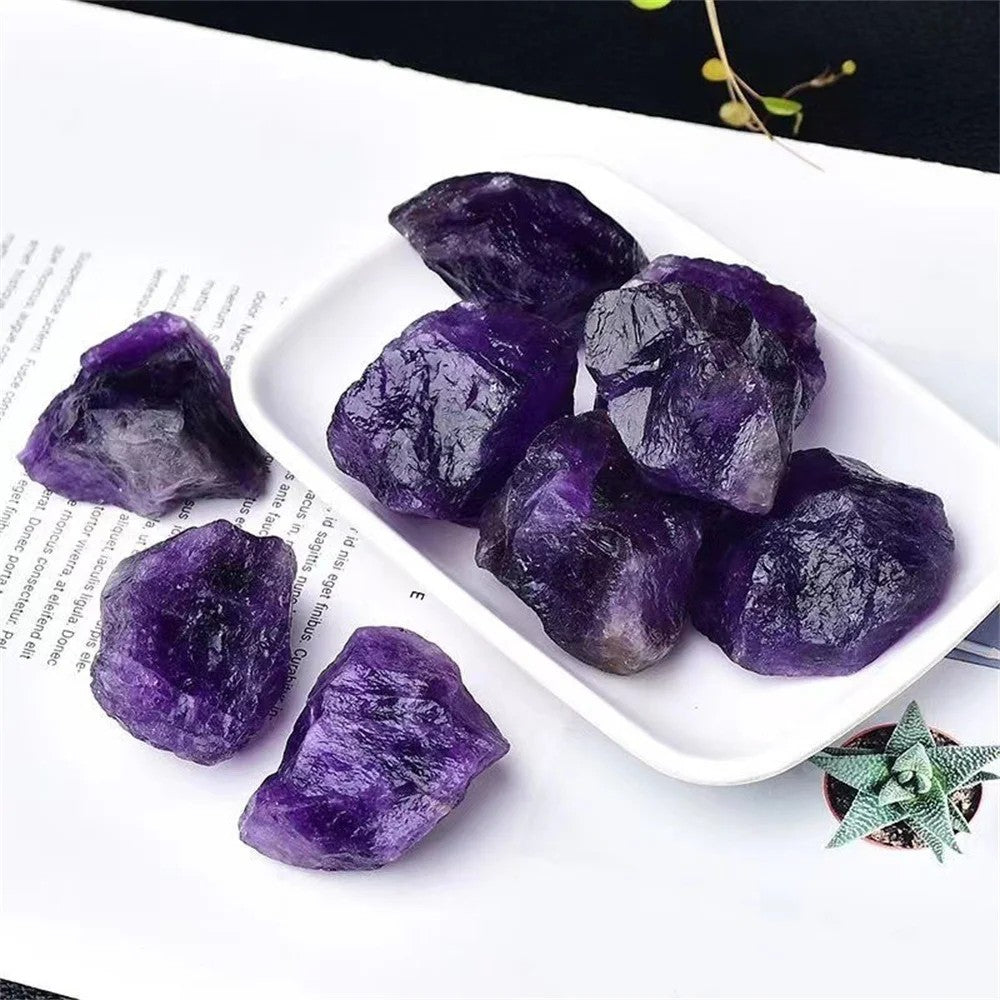 Natural Raw Purple Amethyst Crystal Gemstone