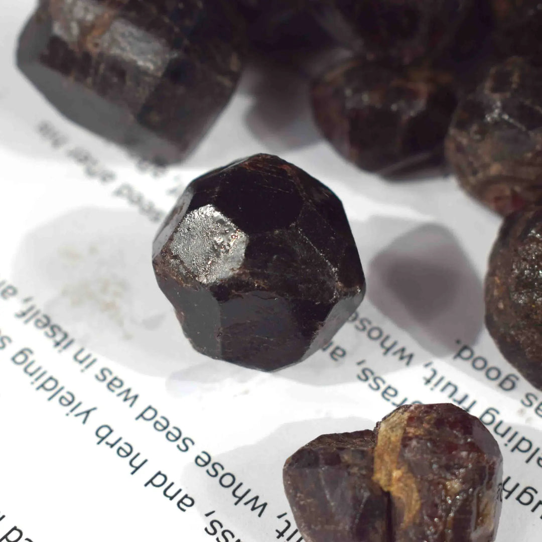 Natural Red Garnet Crystal Rough Stone