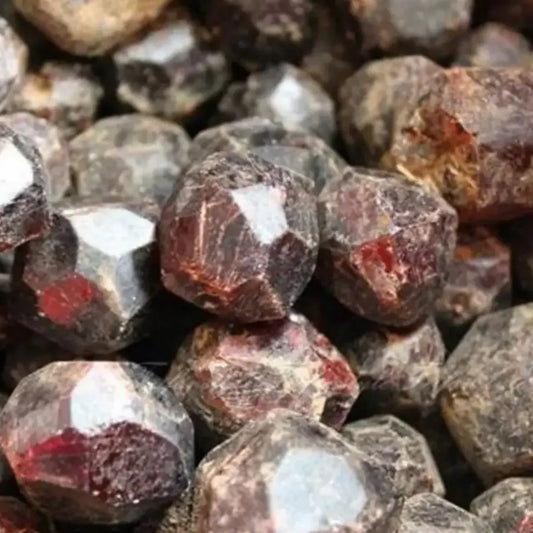 Natural Red Garnet Crystal Rough Stone