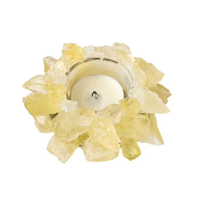 Natural Crystal Candle Holder