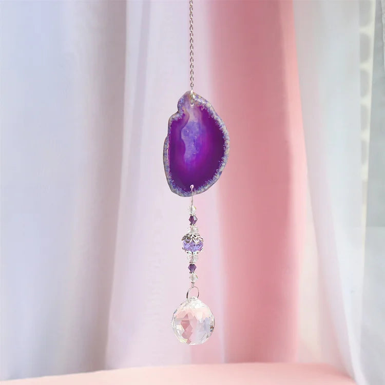 Handmade Hanging Pendant Sun Crystal Wind Chime