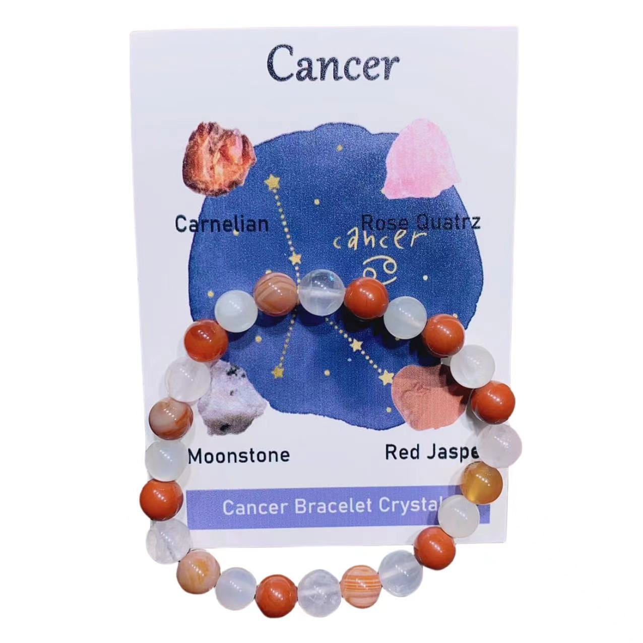 Twelve Zodiac Crystal Energy Bracelets-Cancer