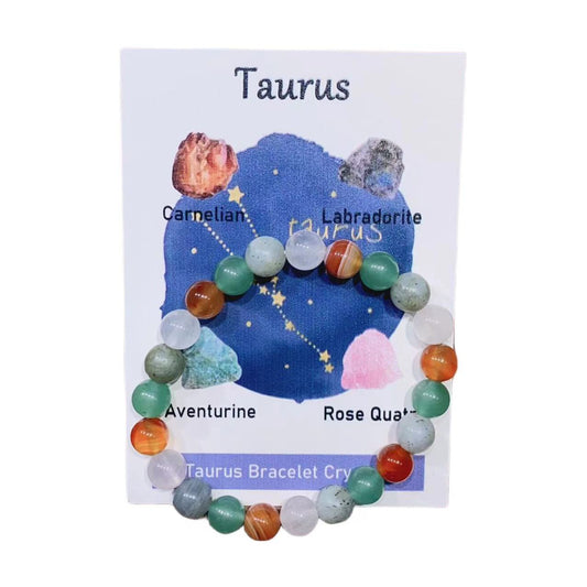 Twelve Zodiac Crystal Energy Bracelets-Taurus