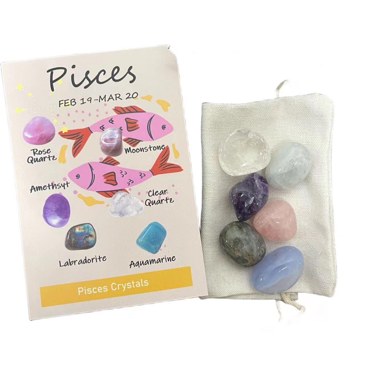 PISCES ZODIAC CRYSTAL HEALING SET